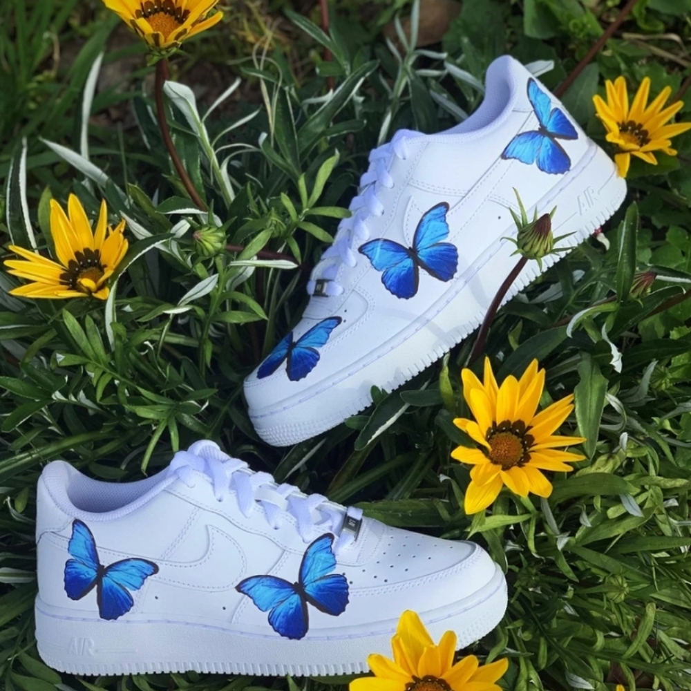 Nike Air Force 1 - Drip Creations Blue Butterflies